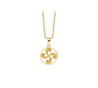 TALISMAN JEWELLERY Pendentif plaqué or 3 microns 18 carats - Lauburu, croix basque (24 mm)