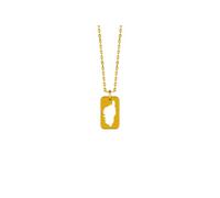 TALISMAN JEWELLERY Pendentif rectangulaire en plaqué or 3 microns 18 carats - Île de Corse, Corse (11 mm x 19 mm ou 14 mm x 24 mm), 14 MM x 24 MM, Plaqué or, Non applicable
