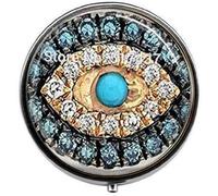 Talisman Jewelry Boîte à pilules en verre avec inscription « Good Luck »