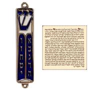 TALISMAN4U Mezouza des Dix Commandements avec parchemin argent maill bleu Isra l Porte Mezuza 3,5 pouces