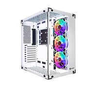 Talius Cronos Frost Box Gaming ATX, Verre Trempé, Ventilateurs Iris ARGB (Disponible en Trois Couleurs) (Blanc)