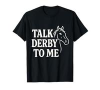 Talk Derby to Me Fan Floral Horse Racing Horse Racing Horse Fan T-Shirt