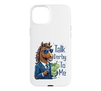 Talk Derby to Me Funny Cool Racing Horse Men Women Coque pour iPhone 15 Plus