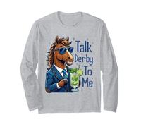 Talk Derby to Me Funny Cool Racing Horse Men Women Manche Longue