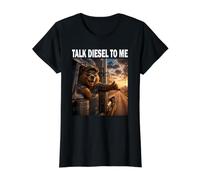 Talk Diesel to Me Ours Routier Chauffeur de Camion Papa T-Shirt Graphique avec Valeur