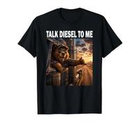 Talk Diesel to Me Ours Routier Chauffeur de Camion Papa T-Shirt Graphique avec Valeur