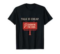 Talk is Cheap Show Me The Code Vintage Tech Graphic T-Shirt