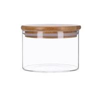 TALK-POINT Bocaux de conservation en verre avec couvercle en bambou | 350 ml - 2200 ml | hermétiques, passent au lave-vaisselle, anti-mites (350 ml)