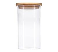 TALK-POINT Bocaux de conservation en verre avec couvercle en bambou | 550 ml - 2500 ml | Hermétiques, passent au lave-vaisselle, anti-mites (1500 ml)