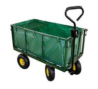 Talk-Point Georges Chariot de jardin, pour le transport, charge maximale : 550 kg, avec pneus pneumatiques et bâche intérieure amovible