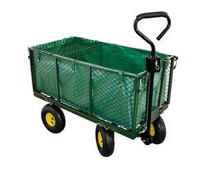 Talk-Point Georges Chariot de jardin, pour le transport, charge maximale : 550 kg, avec pneus pneumatiques et bâche intérieure amovible