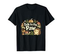 Talk to The Paw Cottagecore Motif Champignon hérisson forêt T-Shirt