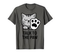 Talk To The Paw Funny Cartoon Cat Quote For Pet Owners T-Shirt