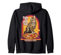 Talk to Your Cat Sarcastic Retro Vintage Funny Adult Humor Sweat à Capuche