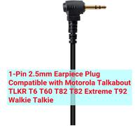Talkabout 2.5mm D Shape Earpiece Compatible with Motorola TLKR T6 T7 T8 T9 T60 T61 T80 T81 T82 T92 H2O Two Way Radio 1 Pin (Pack of 2)