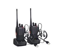 Talkie-walkie BaoFeng BF-888s - Longue portée - Rechargeable par USB - Casque - Lampe torche LED