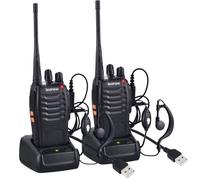 Talkie-walkie BaoFeng BF-888s - Longue portée - USB rechargeable - Casque - Torche LED