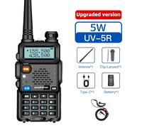 Talkie Walkie Baofeng UV-5R Bi-Bande 128 Canaux Numérique FM Sécurisé