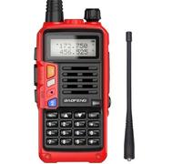 Talkie Walkie BaoFeng UV-S9 Plus Rechargeable Batterie 2800 mAh Portée 8-10KM VHFUHF Dual Bande 128 Canaux 8W Rouge