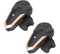 Talkie walkie BETOWEY Intercom Moto pour 2 Casques, BT-S3 Interphone sans Fil Oreillette Bluetooth pour Casque Moto (Or)238