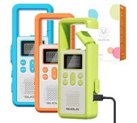 Talkie Walkie Enfants 3 Pièces, Rechargeable Talkie Walkies Longue Portée avec Conception de Boucle d'escalade - 8 Canaux Radio à 2 Voies Écran LCD VOX & Alarme SOS pour Jeu d'Aventure Randonneé Vélo