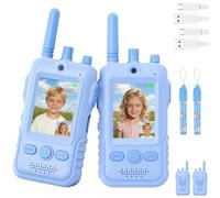 Talkie Walkie Enfants avec Vidéo, 2 Talkies Walkies Rechargeable avec écran d'affichage, Vidéo & Caméra HD Talkie- Walki e Longue Portée, Cadeaux aux garçons et aux Filles âgés de 3 à 12 Ans