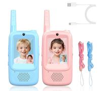 Talkie Walkie Enfants avec Vidéo & Caméra HD, Pack de 2 - Interphones Vidéo Rechargeables avec Changeur de Voix - Cadeau pour Garçons et Filles de 3, 4, 5, 6, 7, 8 et 9 Ans