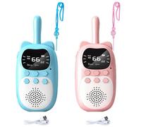 Talkie-walkie enfants, interphone, 2 pièces, lampe de poche LCD, (bleu-rose)