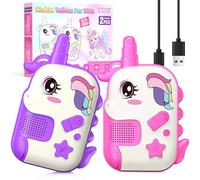 Talkie Walkie Enfants Rechargeable, Jouet Fille 3 4 5 6 7 8 Ans Licorne Toki Walki Jouet Fille 3-8 Ans Cadeau Enfants 3 4 5 6 7 8 Ans Talkie Walkie Idée Cadeau Anniversaire 3-8 Ans Jeux d'extérieur