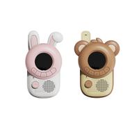 Talkie-walkie lapin x ours blanc, rose, orange TU