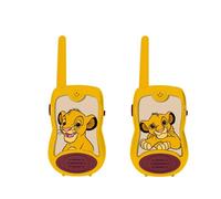 Lexibook, Disney Le Roi Lion, Talkie-Walkies 200m, Jeu de Communication pour Enfant, 2 canaux de Communication, Clip Ceinture, à Piles, Jaune, TW12AN