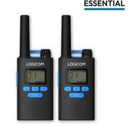 Logicom - Essential - Talkie-Walkie - PMR446 - sans Licence - Portée 10 km - autonomie 20h - écran LCD - USB-C - Lampe Torche - VOX Mains Libres -16 canaux - Batterie 1000 mAh - Pack 2 radios