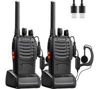 Talkie Walkie Longue Portée Rechargeable Professionnelle 16 Canaux Pmr Talkies-Walkies Radio¿Avec Oreillette, Usb Chargeur, Batterie¿1 Paire¿