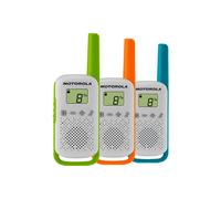 Motorola T42 radio bidirectionnelle 16 canaux Bleu, Vert, Orange, Blanc