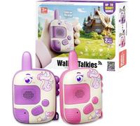 Talkie-walkie pour enfants - Jouets pour enfants de 3 à 12 ans - Jouet licorne - Jeu d'extérieur - Rose et violet Étiquette