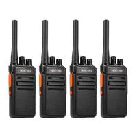 Talkie Walkie Rechargeable HESENATE HT66 PMR446 16 Canaux CTCSS/DCS VOX 1200 mAh USB-C 1 à 3 kilomètres Loisirs en Famille Activités Communautaires (4 Pièces)