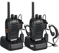 Talkie Walkie Rechargeable Longue Portée 16 Canaux Pmr Talkies-Walkies Radio, Radio Sans Licence, Fonction Vox, Lampe Led, Portatif Pour Extérieur, École, Maison (2 Unités)