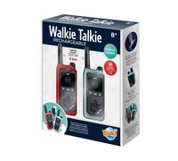 Talkie-Walkie Rechargeable Longue Portée 5 km - Lot de 2 avec Batteries Lithium et Chargeur Double - 16 Canaux, Lampe, Clip Ceinture - Conversations Claires - Enfant & Adulte dès 8 Ans - BUKI France