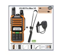 Talkie-walkie UV-68 Pro Max V2 (Orange - 48 cm - Micro) 10 W IP68 étanche 8 800 mAh 50 km longue portée