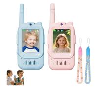 Talkie-walkie vidéo for Enfants avec caméra et écran d'affichage, Prend en Charge la vidéo et Le changeur de Voix, Talkie-walkie Longue portée for garçons et Filles, for Noël et Anniversaire(2pcsmix)
