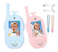 Talkie-walkie vidéo, Jouet Radio Rechargeable - Portée de 300 m pour garçons avec 4 Effets vocaux, pour de 3 à 12 Ans en Plein air, intérieur, randonnée, appels