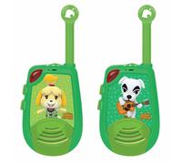 Lexibook, Animal Crossing, Talkies-Walkies numériques portée 2 km, Fonction Morse Lumineux, Clip Ceinture, à Piles, Vert, TW25AC