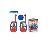 Lexibook, Mario Kart, Talkies-Walkies numériques portée 2 km, Fonction Morse Lumineux, Clip Ceinture, à Piles, Bleu/Rouge, TW25NI