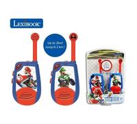 Lexibook, Mario Kart, Talkies-Walkies numériques portée 2 km, Fonction Morse Lumineux, Clip Ceinture, à Piles, Bleu/Rouge, TW25NI