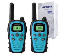 Talkie-Walkies pour Adultes avec Grande portée - Talkie Walkie Enfants PMR VOX Mains Libres 5 km avec Lampe de Poche rétroéclairée LED (Bleu)