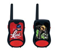 Lexibook, Miraculous Ladybug Chat Noir, Talkies-Walkies 200m, Jeu de Communication pour Enfant, 2 canaux de Communication, Clip Ceinture, Noir/Rouge, TW12MI