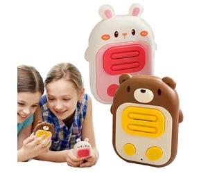 Talkies-walkies portables, talkies-walkies pour,Robots Walkies Talkies en forme de lapin et d'ours à piles 2 pièces - Talkies-walkies muets sans fil à interaction parent-enfant pour le camping et la