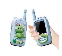 Talkies-Walkies pour,2 Pièces Rechargeable Cadeau de Noël avec Caméra HD - Talkie-Walkie Motif Dinosaure | pour 3-12 Ans Noël Anniversaire Garçons