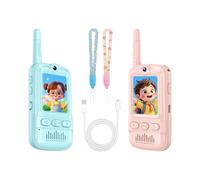 Talkies-Walkies Pour,2 Talkies-Walkies Electroniques Rechargeables - avec Fonction Vidéo Bidirectionnelle,Idéal Cadeau Filles Garçons Anniversaire Noël