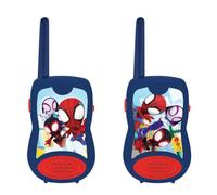 Lexibook, Spidey et Ses Amis extraordinaires, Talkie-Walkies 200m, Jeu de Communication pour Enfant, 2 canaux de Communication, Clip Ceinture, à Piles, Bleu/Rouge, TW12SP1